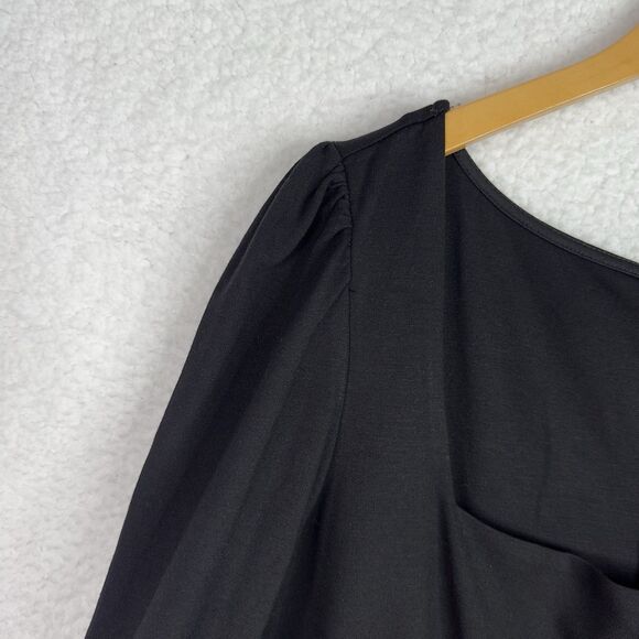 Eloquii Peplum Dress Womens‎ Plus 18 Sheath Black Darted Stretch Career Office - Picture 5 of 12